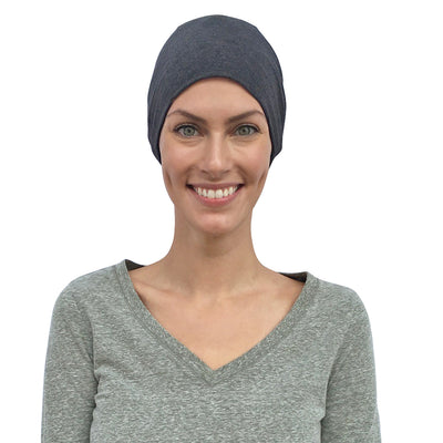 Cate and Levi Comfort and Courage Premium Grey Headwear | Chemo Caps | Hats for Cancer Patients - Cate and Levi